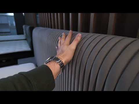 Set Pat Tapitat cu Saltea Bella Grey 140x200 1