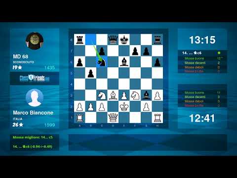 Chess Game Analysis: Marco Biancone - MD 68 : 1-0 (By ChessFriends.com)