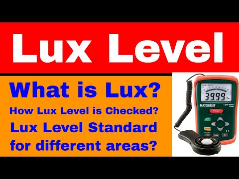 Lux Level | What is Lux | How Lux Level is checked | Lux Level Standard for Different Areas | LUX