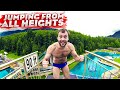 Cliff jumping from ALL heights | How it feels like to dive from 90 ft?