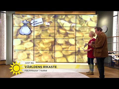 Amazongrundarens förmögenhet tangerar svensk statsbudget - se pengarna ticka in - Nyhetsmorgon (TV4)