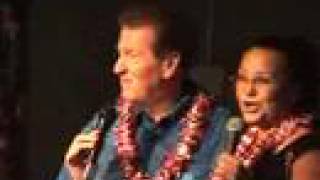 Sonya Mendez and Aloha Joe at the Banana Patch Lounge singing Sweet Someone for Aloha Joe Listeners Party at the Mirimar Hotel in Wiakiki