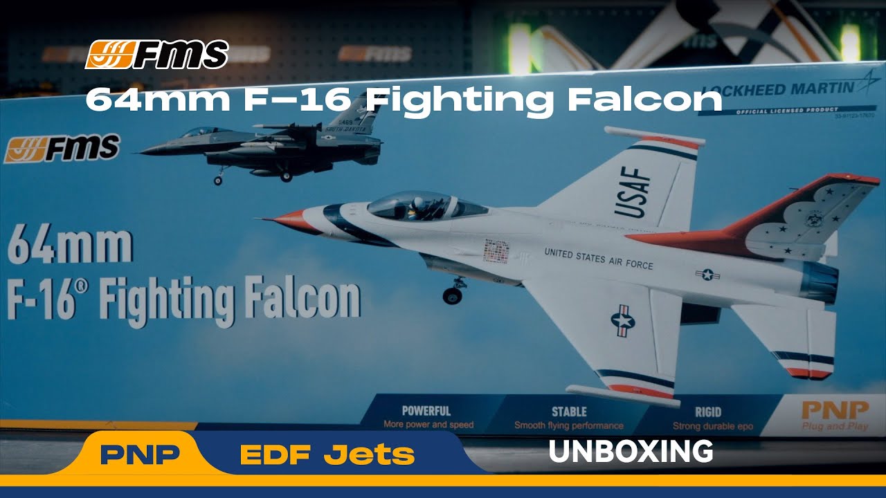 64mm EDF F-16 Fighting Falcon PNP | RC Jet | FMS Hobby