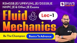 Fluid Mechanics Lecture-1 | RRB JE / RSMSSB JE/ UPRVUNL JE/ SSC JE & Other JE Exams