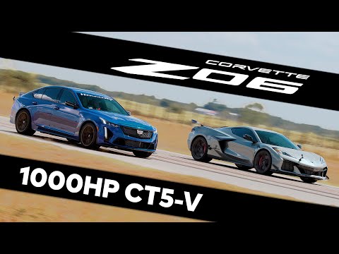 DRAG RACE: CT5-V Blackwing vs. Corvette Z06 // H1000 Upgrade by Hennessey