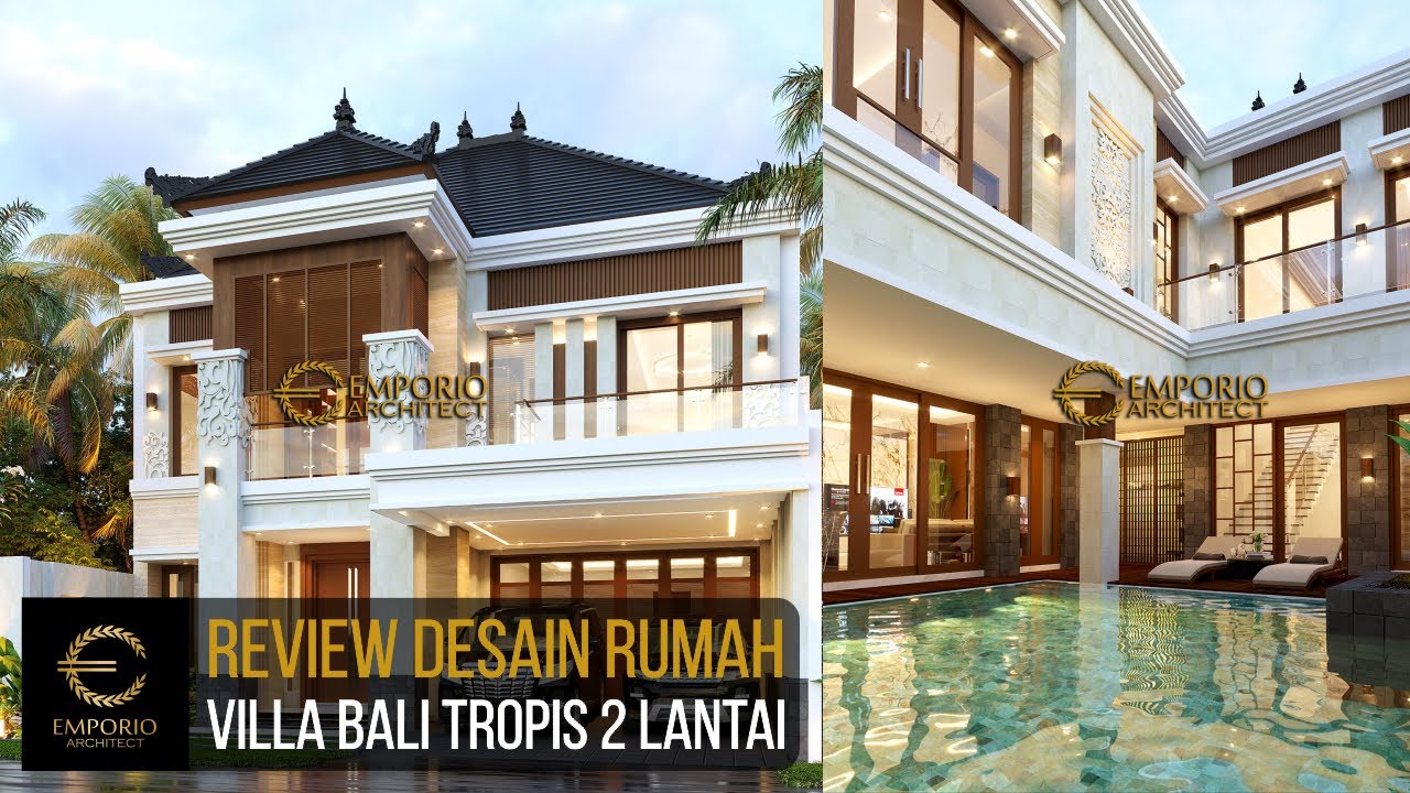 Video 3D Desain Rumah Villa Bali 2 Lantai Ibu Lona - Bandung, Jawa Barat