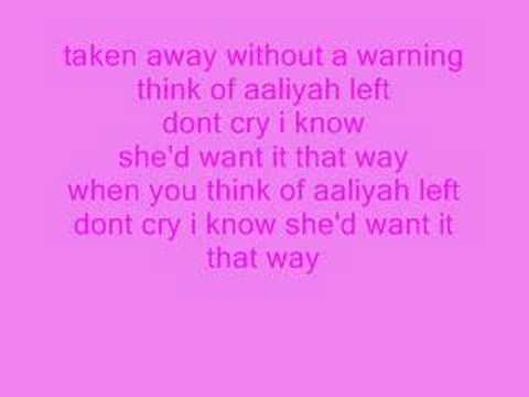 think of aaliyah lyrics