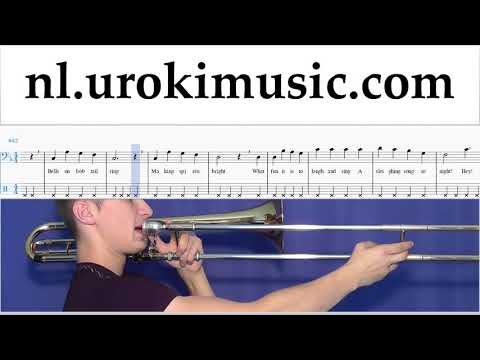 Tromboneles Jingle Bells Muzieknoten Cursus um-b374