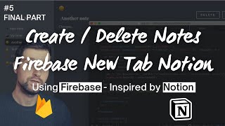 Create, Update & Delete Notes From Firebase Database - New Tab Notes C