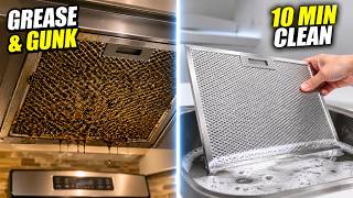 Range Hood Filters Covered in GREASE & GUNK Remove It in 10 Minutes With This $3 No-Scrub Trick