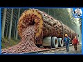 Extreme Dangerous Big Logging Wood Truck Driving Skill Extreme Dangerous Transport Skill 123