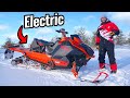 Electric Motor Swapped Snowmobile