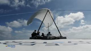SKYSAILS YACHT kite on solar catamaran Race for Water