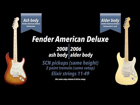 Fender American Deluxe Stratocaster: Ash vs. Alder