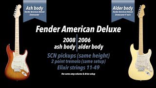 Fender American Deluxe Stratocaster: Ash vs. Alder