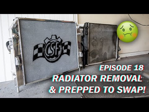 Radiator Removed and Prepping the CSF Radiator for Install - 2.5 Swap Episode 18