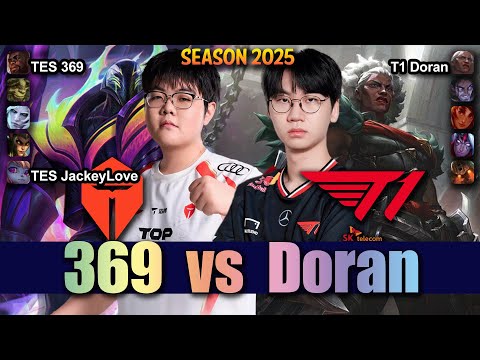 TES 369 vs T1 Doran - 369 K'SANTE vs Doran AMBESSA Top - Patch 25.17 KR Ranked | lolrec