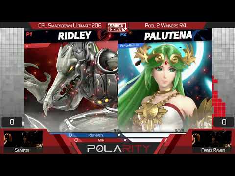 CFL Smackdown 206 Ultimate - Seabass (Ridley) vs PrinceRamen (Palutena) - Pools