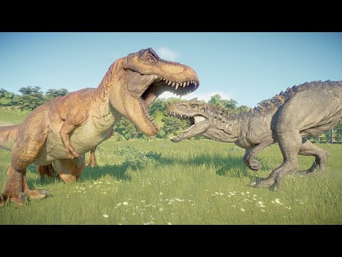 All Giant Carnivore Dinosaur Battle Royale - Dinosaur Fights | Jurassic World Evolution 2