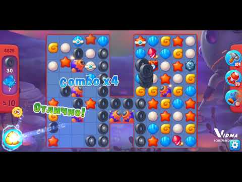 Fishdom. 4828 hard level no boosters and diamonds