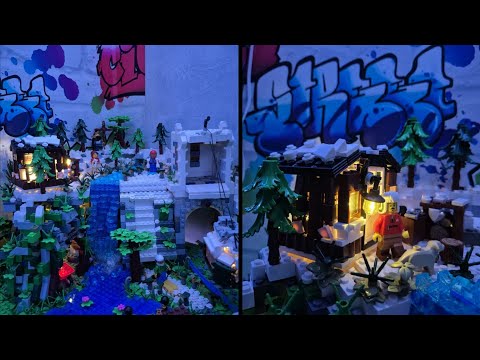 Bau meiner LEGO Stadt Teil 81 Die Berghütte und Die Winterlandschaft 4K #lego #legostadt 