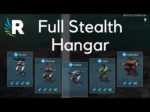 War Robots: FULL STEALTH HANGAR | Stalker, Ao Jun, Inquisitor, Pursuer and Loki