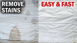 How to Remove Stains on a Blanket, Mattress, Whiten Things. A Simple Trick to Get Rid of Stains