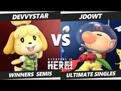 Smash Ultimate - DevvyStar (Isabelle)  Vs. JDowT (Olimar) - Everyone is Here 2 - Winners Semis