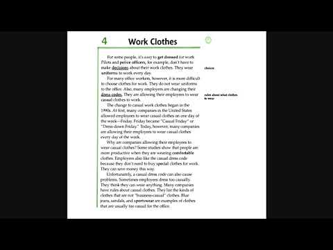 Facts and Figures - Unit 5: Work and Leisure - Lesson 4: Work Clothes