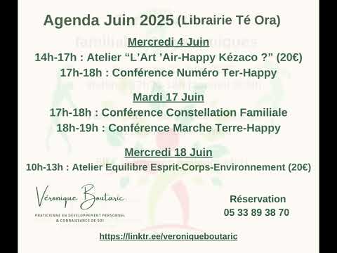 Agenda Véronique Boutaric Juin 2025