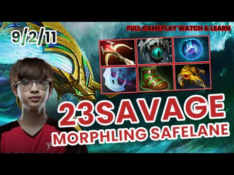 Talon.23savage Morphling Safelane Full Gameplay  - Dota 2 Patch 7.31b Full Gameplay