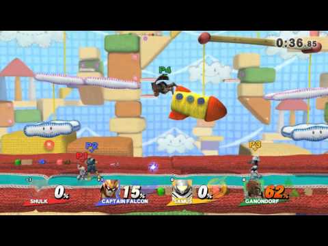 SSB4 For Fun: Shulk vs Captain Falcon(DERPY) vs Samus(hot boy) vs  Ganondorf(kapple242)