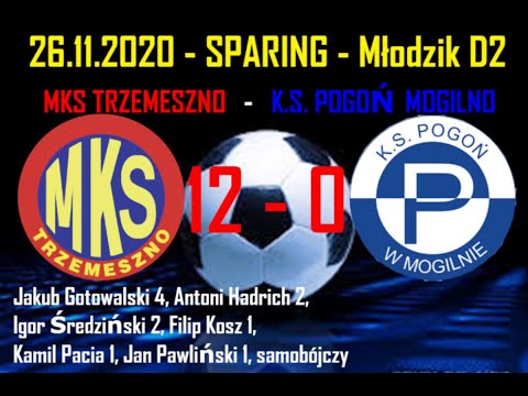 26.11.2020 MKS Trzemeszno - Pogoń Mogilno 12-0  (Młodzik D2 - SPARING)