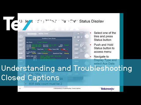 Understanding and Troubleshooting Closed Captions | Tektronix