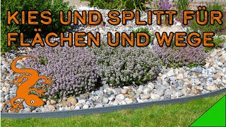 Kies und Ziersplitt für Wege und Flächen + Kieswaben für PKW - Einfahrten und Stellplätze...