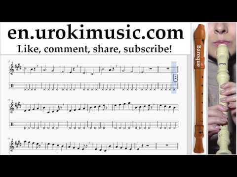 Recorder lessons (B.) Prince Royce - Darte un Beso Part#1 um-352