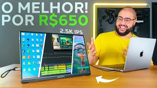 O MELHOR MONITOR PORTÁTIL PARA TRABALHO! Qualidade INCRÍVEL e BARATO! ARZOPA 2.5K