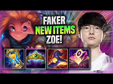 FAKER TRIES ZOE WITH NEW ITEMS! - T1 Faker Plays Zoe MID vs Qiyana! | Preseason 2022