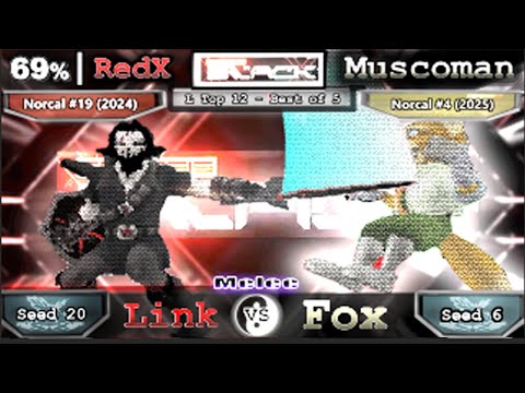 LEGENDARY HISTORY MADE ☯︎ RedX ( Link ) VS Muscoman ( Fox ) ☯︎ Melee : Genesis Black Loser's Top 12