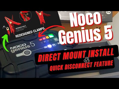 Direct Mount Noco Genius Battery Charger & Quick Disconnect Feature - DID YOU KNOW THIS?? WATCH NOW!