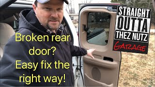 How to replace rear door latch cable on Ford extended cab truck. TNG Episode #50