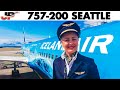 Piloting BOEING 757 200 Out Of Seattle Cockpit Views