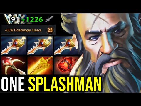ONE SPLASHMAN..!! 1400+ Damage 3x Divine Rapier 245% Cleave Kunkka 7.25 | Dota 2