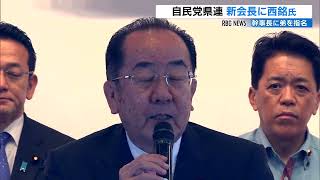 自民党県連 新会長に西銘恒三郎氏 目標は「県政奪還」も幹事長に弟指名で党内に不満