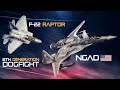 NGAD 6th Generation Dogfight Vs F-22 Raptor | Digital Combat Simulator | DCS |