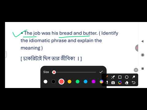 The job was his bread and butter.- Identify the idiomatic phrase and explain the meaning by CM