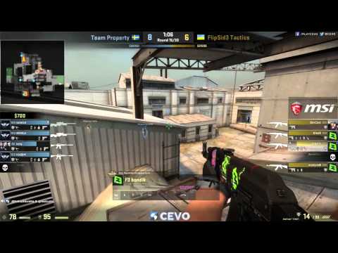 Property vs FlipSid3 Tactics (CEVO-P Placement Tournament CS:GO Season 8) - Helium & Metuz