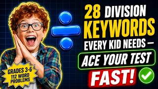 Help Your Kid Ace Division Word Problems — 28 Key Words to Know! ✅