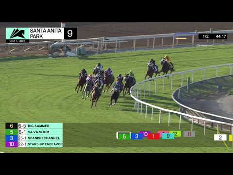 Grazeninstilettos wins Race 9 on Friday, October 1, 2021 at Santa Anita Park.