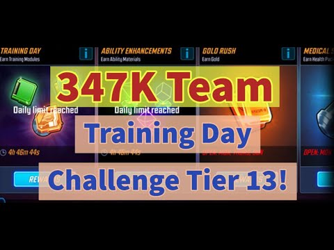 Training Day Tier 13 Guide with 347K Team | How to 3 Star Challenge | Marvel Strike Force